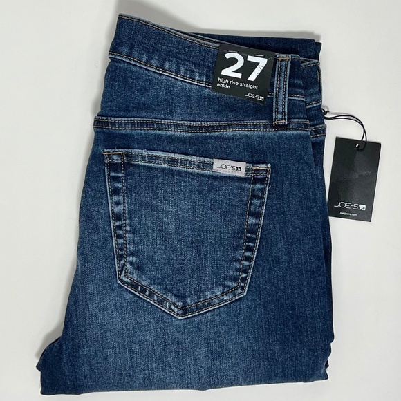 NWT - Joe’s Jeans High Rise Straight Ankle Blue Denim Women's W27 L28 - Picture 10 of 10